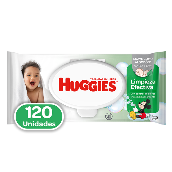 Toallas Húmedas Huggies Limpieza Efectiva 120uds